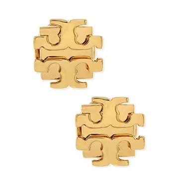 Tory Burch Gold Small T Logo Stud Earrings for Sale