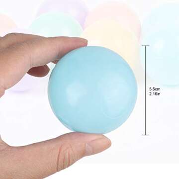 TRENDBOX 5 Mixed Colors Macaron Ocean Ball (Ship from USA) for Babies Kids Children Soft Plastic Bir...