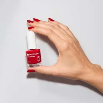 Dazzle Dry Nail Lacquer (Step 3) - Rapid Red - A full coverage classic true red. (0.5 fl oz)