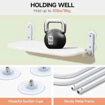 MEWOOFUN Cat Window Perch, Cat Window Hammock with Strong Suction Cups, Cat Window Bed with Steel Frame and Removable Cushion Cover, Cat Hammock Cat Window Seat for Indoor Cats (Beige, Medium)