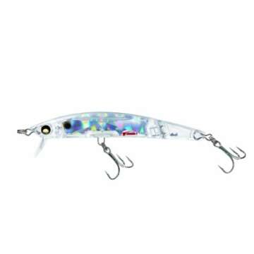 Yo-Zuri Crystal 3D Minnow Deep Diver Jointed Floating Lure, Holographic Ghost Shad, 5 1/2-Inch