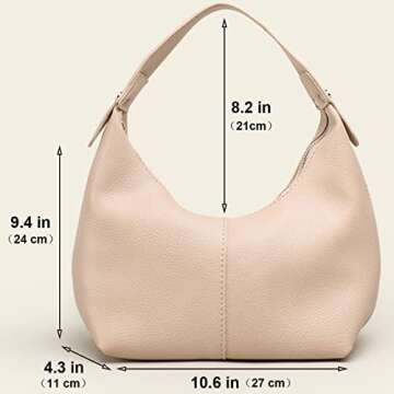 NIUEIMEE ZHOU Vegan Leather Hobo Handbag for Women