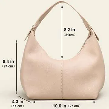 NIUEIMEE ZHOU Vegan Leather Hobo Handbag for Women