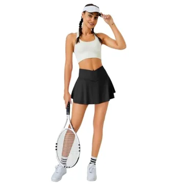 DLOODA Athletic Tennis Skirt with Shorts and Pockets