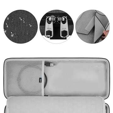 Geekria Keyboard and Mouse Combo TKL Case - Hard Shell Travel Bag for 80% Compact Mechanical Keyboar...