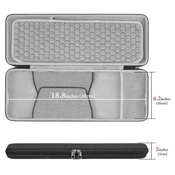 Geekria TKL Keyboard and Mouse Case for Compact 87-Key Keyboards