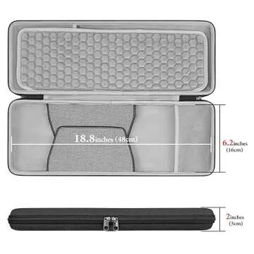 Geekria TKL Keyboard and Mouse Case for Compact 87-Key Keyboards