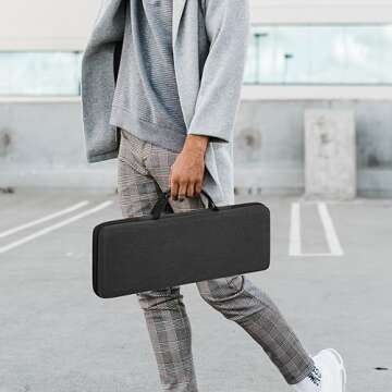 Geekria TKL Keyboard and Mouse Case for Compact 87-Key Keyboards