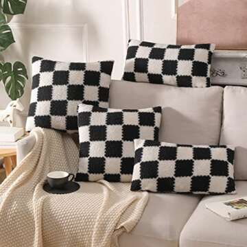 Fluffy Cesthetic Throw Pillow Covers - Decorative Cushion Cases