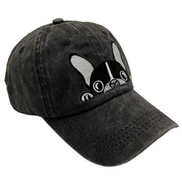 Embroidered Boston Terriers Adjustable Baseball Cap - Stylish Dog Hat