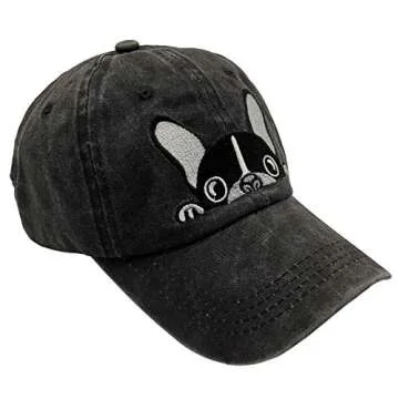 Embroidered Boston Terriers Adjustable Baseball Cap - Stylish Dog Hat