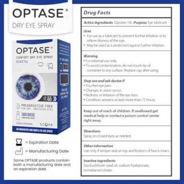 Optase Comfort Dry Eye Spray - Preservative Free Hydration
