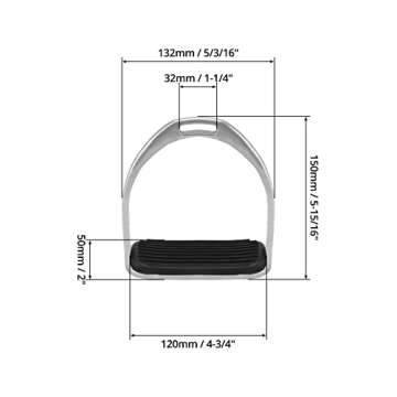 Comfortable QWORK Horse Riding Stirrups for All Riders
