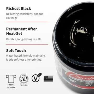 Speedball 4600 Fabric Screen Printing Ink, 32 fl oz., Black