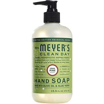 Mrs. Meyer's Kitchen Set, Dish Soap, Hand Soap, and Multi-Surface Cleaner, 3 CT (Iowa Pine)