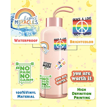Greingways 300 PCS Inspirational Stickers for Adults, Motivational Water Bottle Stickers for Teens K...