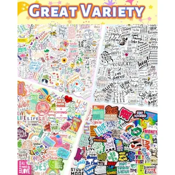 Greingways 300 PCS Inspirational Stickers - Motivational Designs