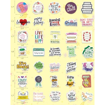 Greingways 300 PCS Inspirational Stickers - Motivational Designs