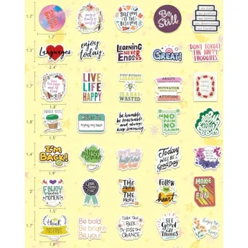 Greingways 300 PCS Inspirational Stickers - Motivational Designs