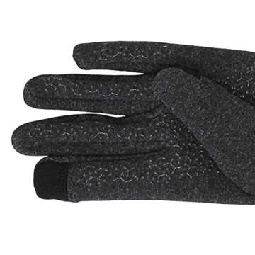HEAD women’s touchscreen running gloves (Heather grey, Large)