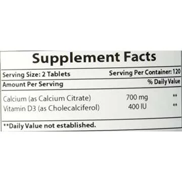 Best Naturals Calcium Citrate with Vitamin D-3 240 Tablets