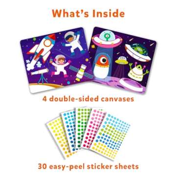 Skillmatics Art Activity - Dot It Space, No Mess Sticker Art for Kids, Craft Kits, DIY Activity, Gif...