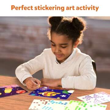 Skillmatics Art Activity - Dot It Space, No Mess Sticker Art for Kids, Craft Kits, DIY Activity, Gifts for Boys & Girls Ages 3, 4, 5, 6, 7, Travel Toys for Toddlers