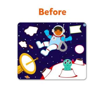 Skillmatics Art Activity - Dot It Space, No Mess Sticker Art for Kids, Craft Kits, DIY Activity, Gifts for Boys & Girls Ages 3, 4, 5, 6, 7, Travel Toys for Toddlers