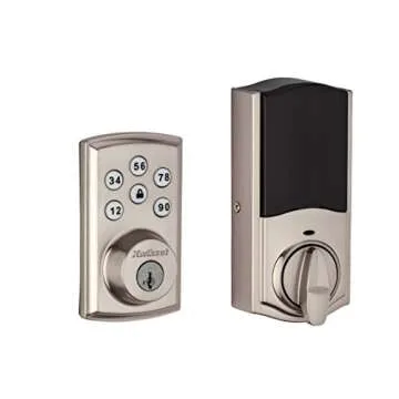 Kwikset 98880-004 SmartCode 888 Smart Lock Touchpad Electronic Deadbolt Door Lock with Z-Wave Plus Featuring SmartKey Security in Satin Nickel, Medium