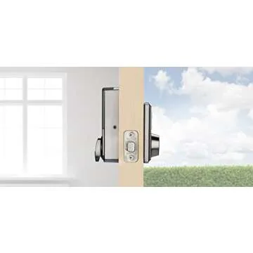 Kwikset 98880-004 SmartCode 888 Smart Lock Touchpad Electronic Deadbolt Door Lock with Z-Wave Plus Featuring SmartKey Security in Satin Nickel, Medium