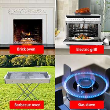 GEEBOBO Pizza Stone for Oven and Grill, Free Wooden Pizza Peel Paddle,Durable and Safe Pizza Stone for Grill,Thermal Shock Resistant Cordierite Cooking Stone,baking stone (12 inch)