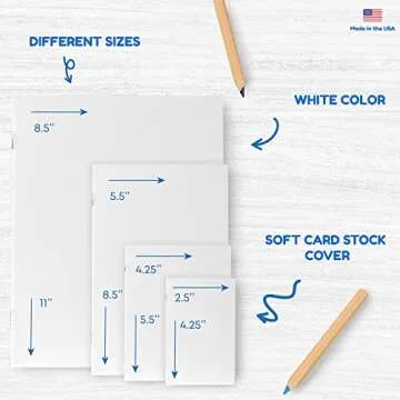 Hygloss Blank Books for Kids – 5.5” x 8.5” White Paperback for Drawing & Writing, 10 Pack – Empty Books for Writing Stories, Journals, or Creative Projects