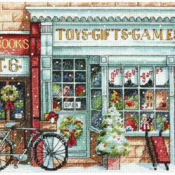 Dimensions Christmas Toy Shoppe Cross Stitch Kit, 18 Count