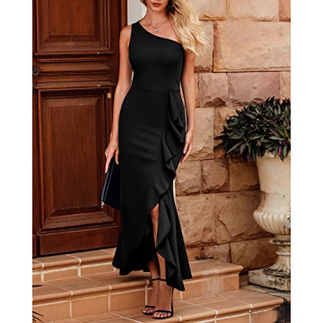 BTFBM One Shoulder Cocktail Dress for Elegant Occasions