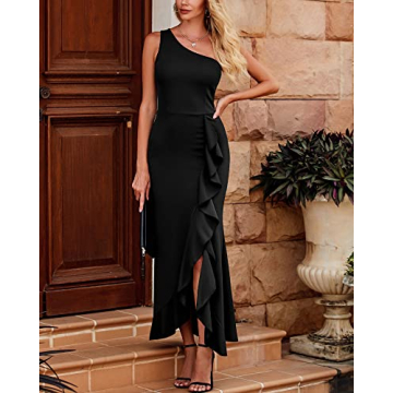 BTFBM One Shoulder Cocktail Dress for Elegant Occasions