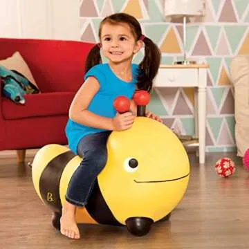 B.toys Inflatable Bee Bouncer - Safe Toddler Ride-On Toy