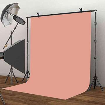 COMOPHOTO Orange Photography Backdrop Solid Color Seamless Reused Collapsible Polyester Photography Background for Photo Booth Props