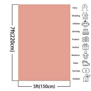 COMOPHOTO Orange Photography Backdrop Solid Color Seamless Reused Collapsible Polyester Photography Background for Photo Booth Props