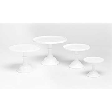 Milk White 6" Glass Cake Stand - By Mosser Glass