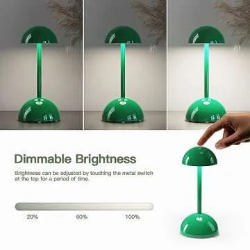 Lithomy Touch Dimmable Mushroom Table Lamp for Modern Decor