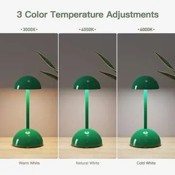 Lithomy Touch Dimmable Mushroom Table Lamp for Modern Decor