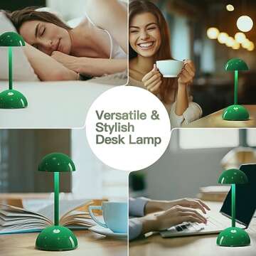 Lithomy Touch Dimmable Mushroom Table Lamp for Modern Decor