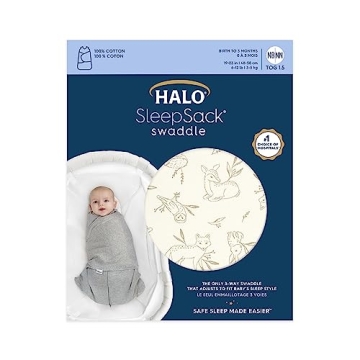 HALO Cotton Sleepsack Swaddle for Safe Sleep
