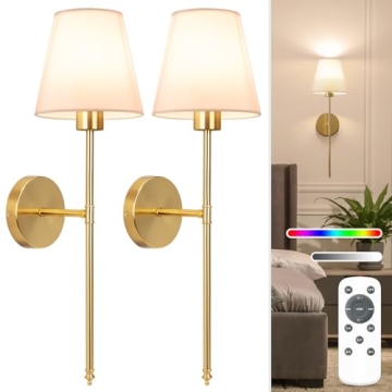 Buy NIORSUN Gold Battery Operated Wall Sconces