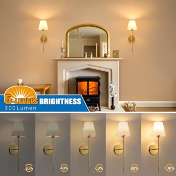Buy NIORSUN Gold Battery Operated Wall Sconces