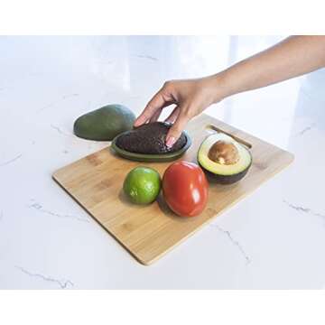 Joie Fresh Pod Avocado Storage Container, Keeps Leftover Half Flavorful and Firm in Fridge, Reusable...