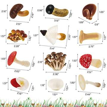 Deekin 12 Pcs Toys Mini Around World City Miniatures Buildings Mushroom Figurines Toys Polar Animal ...