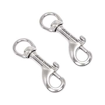 SHONAN Marine Grade Swivel Eye Snap Hook - 2 Pack