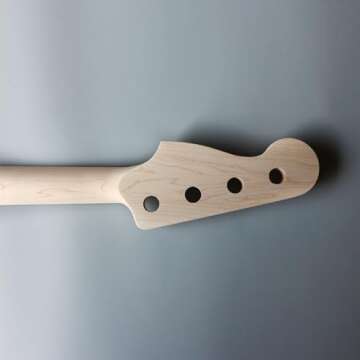 Vetimobato Maple Bass Guitar Neck Precision Bass/Jazz Bass Neck Maple/Rosewood Fretboard Bolt On Finished/Unfinished Bass Neck Replacement (4 String 20 Fret 30inch 42mm Nut and 65mm Heel)