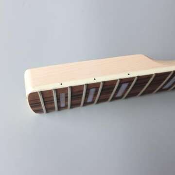 Vetimobato Maple Bass Guitar Neck Precision Bass/Jazz Bass Neck Maple/Rosewood Fretboard Bolt On Finished/Unfinished Bass Neck Replacement (4 String 20 Fret 30inch 42mm Nut and 65mm Heel)